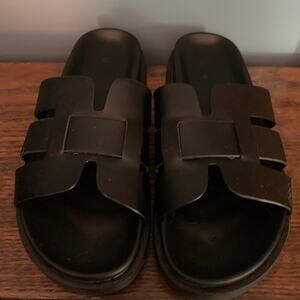 H&M Slip On Sandals, size 9, Black